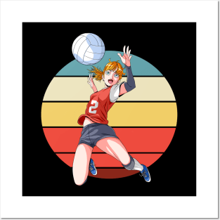 Volleyball Girl Player Female Love Sports Posters and Art